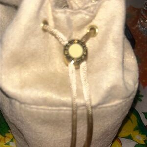 Bulgari Beige Drawstring Pouch